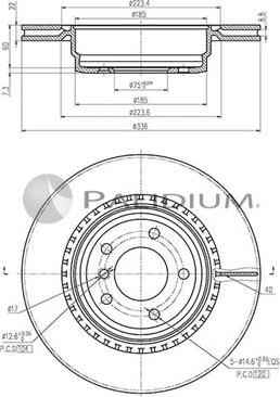 Ashuki P331-029 - Тормозной диск autospares.lv