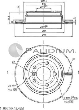 Ashuki P331-028 - Тормозной диск autospares.lv