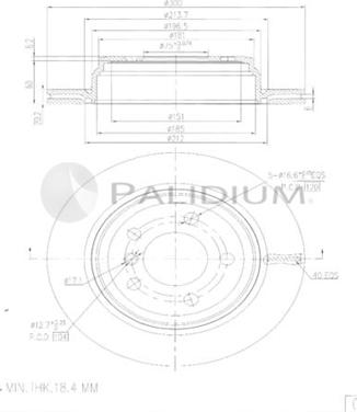 Ashuki P331-149 - Тормозной диск autospares.lv