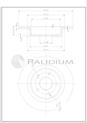 Ashuki P331-145 - Тормозной диск autospares.lv