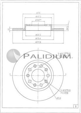 Ashuki P331-141 - Тормозной диск autospares.lv