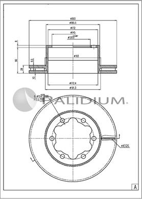 Ashuki P331-148 - Тормозной диск autospares.lv