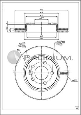 Ashuki P331-143 - Тормозной диск autospares.lv