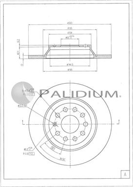 Ashuki P331-135 - Тормозной диск autospares.lv