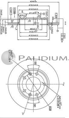 Ashuki P331-124 - Тормозной диск autospares.lv