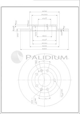 Ashuki P331-125 - Тормозной диск autospares.lv