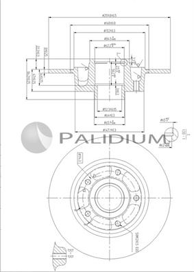 Ashuki P331-128 - Тормозной диск autospares.lv