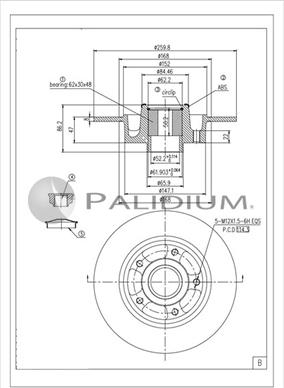 Ashuki P331-123 - Тормозной диск autospares.lv