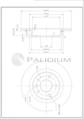 Ashuki P331-122 - Тормозной диск autospares.lv