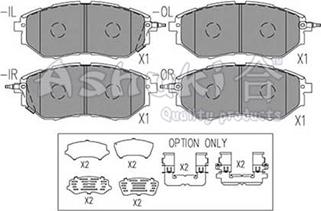 Ashuki S011-58 - Тормозные колодки, дисковые, комплект autospares.lv