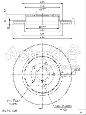 Ashuki S017-32 - Тормозной диск autospares.lv