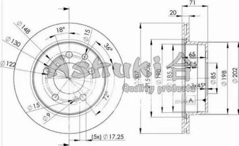 Ashuki SY606-05 - Тормозной диск autospares.lv