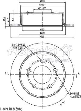 Ashuki SY606-03 - Тормозной диск autospares.lv