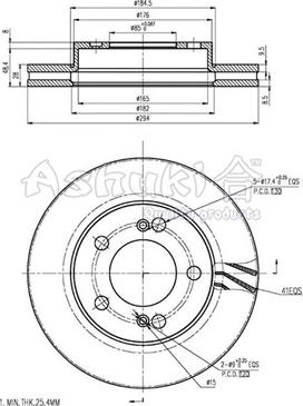 Ashuki SY606-02 - Тормозной диск autospares.lv