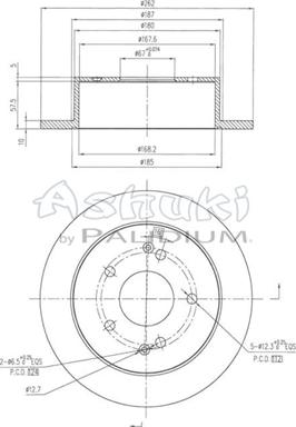 Ashuki SY606-19 - Тормозной диск autospares.lv