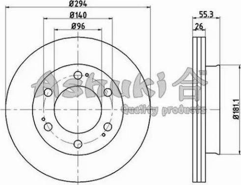 Ashuki SY606-10 - Тормозной диск autospares.lv