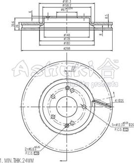 Japanparts DI-S06 - Тормозной диск autospares.lv