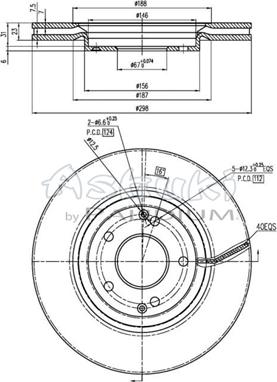 Ashuki SY606-24 - Тормозной диск autospares.lv