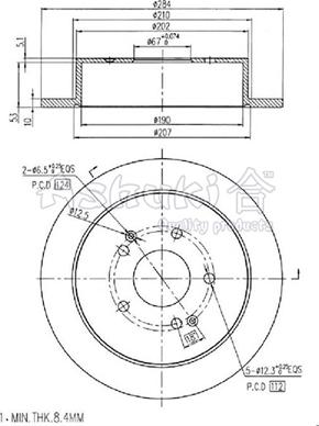 Ashuki SY606-20 - Тормозной диск autospares.lv