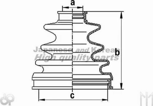 Ashuki T50015 - Пыльник, приводной вал autospares.lv