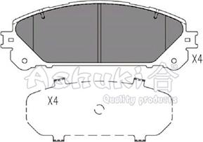 Ashuki T114-65 - Тормозные колодки, дисковые, комплект autospares.lv