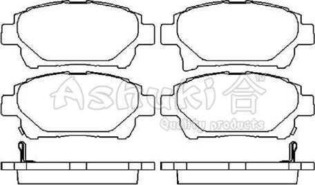 Ashuki T113-10 - Тормозные колодки, дисковые, комплект autospares.lv