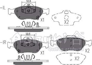 Ashuki T112-96 - Тормозные колодки, дисковые, комплект autospares.lv