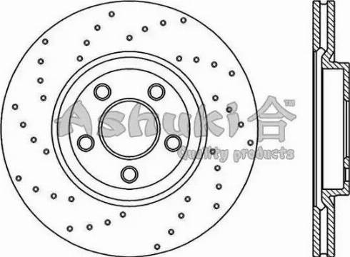 Ashuki US104302 - Тормозной диск autospares.lv