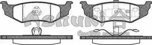 Ashuki US104236 - Тормозные колодки, дисковые, комплект autospares.lv