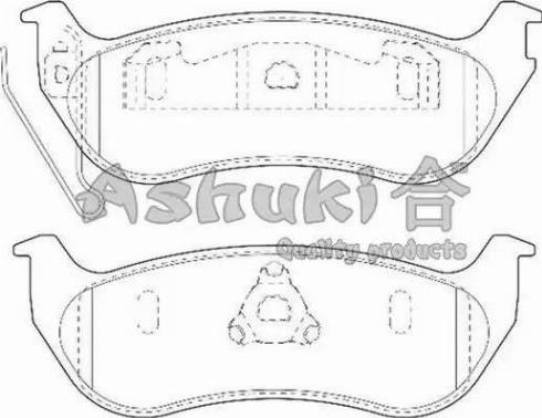 Ashuki US104238 - Тормозные колодки, дисковые, комплект autospares.lv