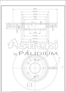 Ashuki Y089-70 - Тормозной диск autospares.lv