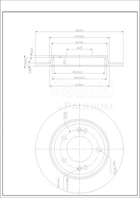 Ashuki Y089-72 - Тормозной диск autospares.lv