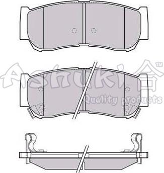 Ashuki Y029-35 - Тормозные колодки, дисковые, комплект autospares.lv