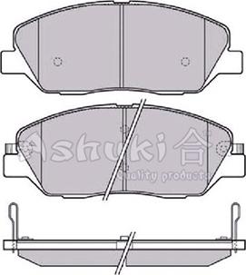 Ashuki Y025-02 - Тормозные колодки, дисковые, комплект autospares.lv