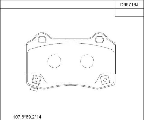 Asimco KD99716 - Тормозные колодки, дисковые, комплект autospares.lv