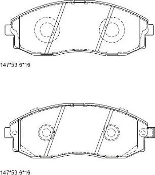 Pemebla 1120H - Тормозные колодки, дисковые, комплект autospares.lv