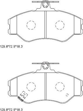 Asimco KD9626 - Тормозные колодки, дисковые, комплект autospares.lv