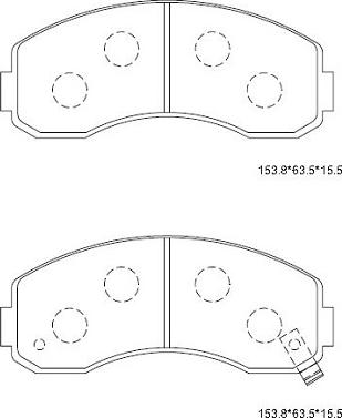 Asimco KD9620 - Тормозные колодки, дисковые, комплект autospares.lv