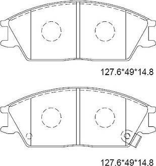 Asimco KD9749 - Тормозные колодки, дисковые, комплект autospares.lv