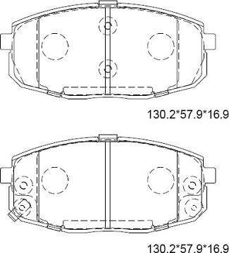 Asimco KD9740F - Тормозные колодки, дисковые, комплект autospares.lv