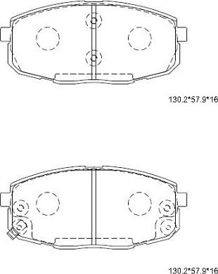 Asimco KD9740 - Тормозные колодки, дисковые, комплект autospares.lv