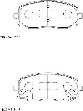 Asimco KD9741 - Тормозные колодки, дисковые, комплект autospares.lv