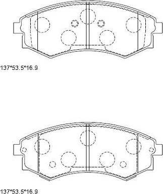 Asimco KD9750 - Тормозные колодки, дисковые, комплект autospares.lv