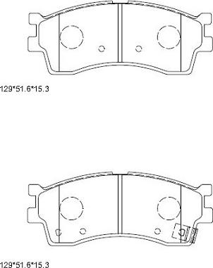 Asimco KD9757 - Тормозные колодки, дисковые, комплект autospares.lv