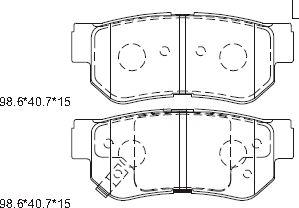 Asimco KD9704 - Тормозные колодки, дисковые, комплект autospares.lv