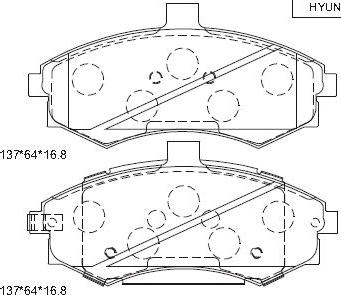 Asimco KD9705 - Тормозные колодки, дисковые, комплект autospares.lv