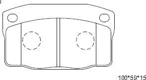 Asimco KD9700 - Тормозные колодки, дисковые, комплект autospares.lv