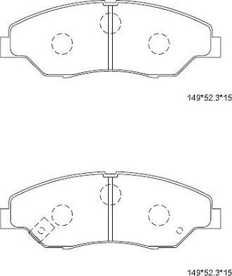 Asimco KD9708 - Тормозные колодки, дисковые, комплект autospares.lv