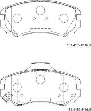 Asimco KD9703 - Тормозные колодки, дисковые, комплект autospares.lv