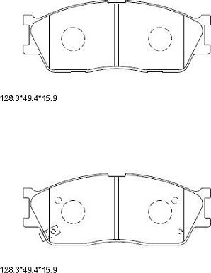 Asimco KD9707 - Тормозные колодки, дисковые, комплект autospares.lv